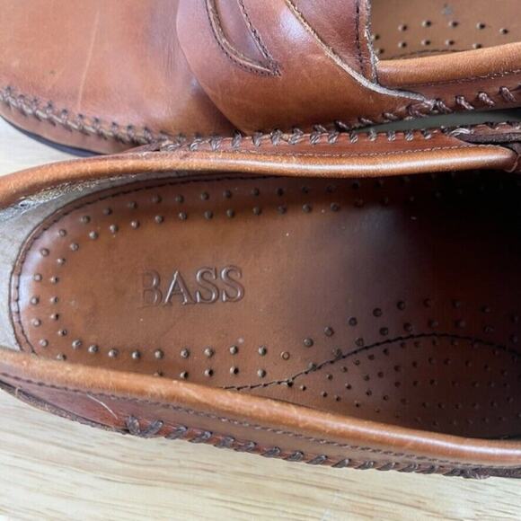 Bass Shoe Mens 9 M Tan Brown Reiss British Leather Moc Toe Penny Loafer Slip On main image 10